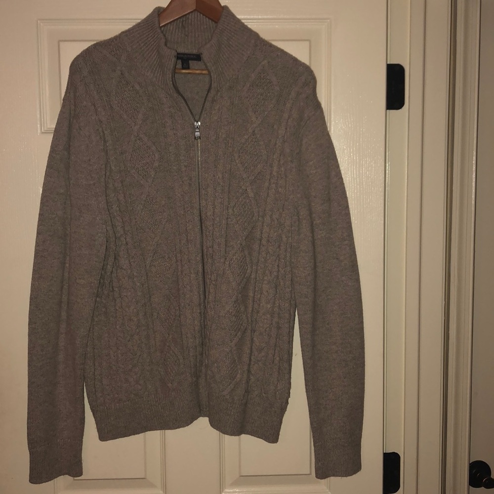 Men’s Banana Republic Full Zip Cable Knit Sweater